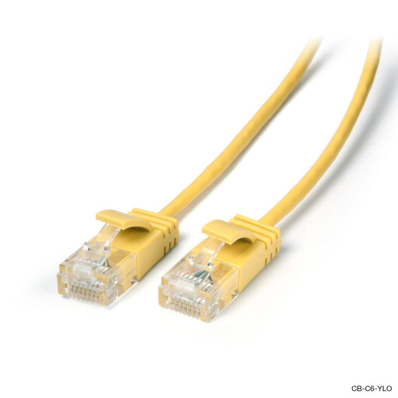 Connect 0.50m Ultra Slim Cat6 Network Cable - Yellow