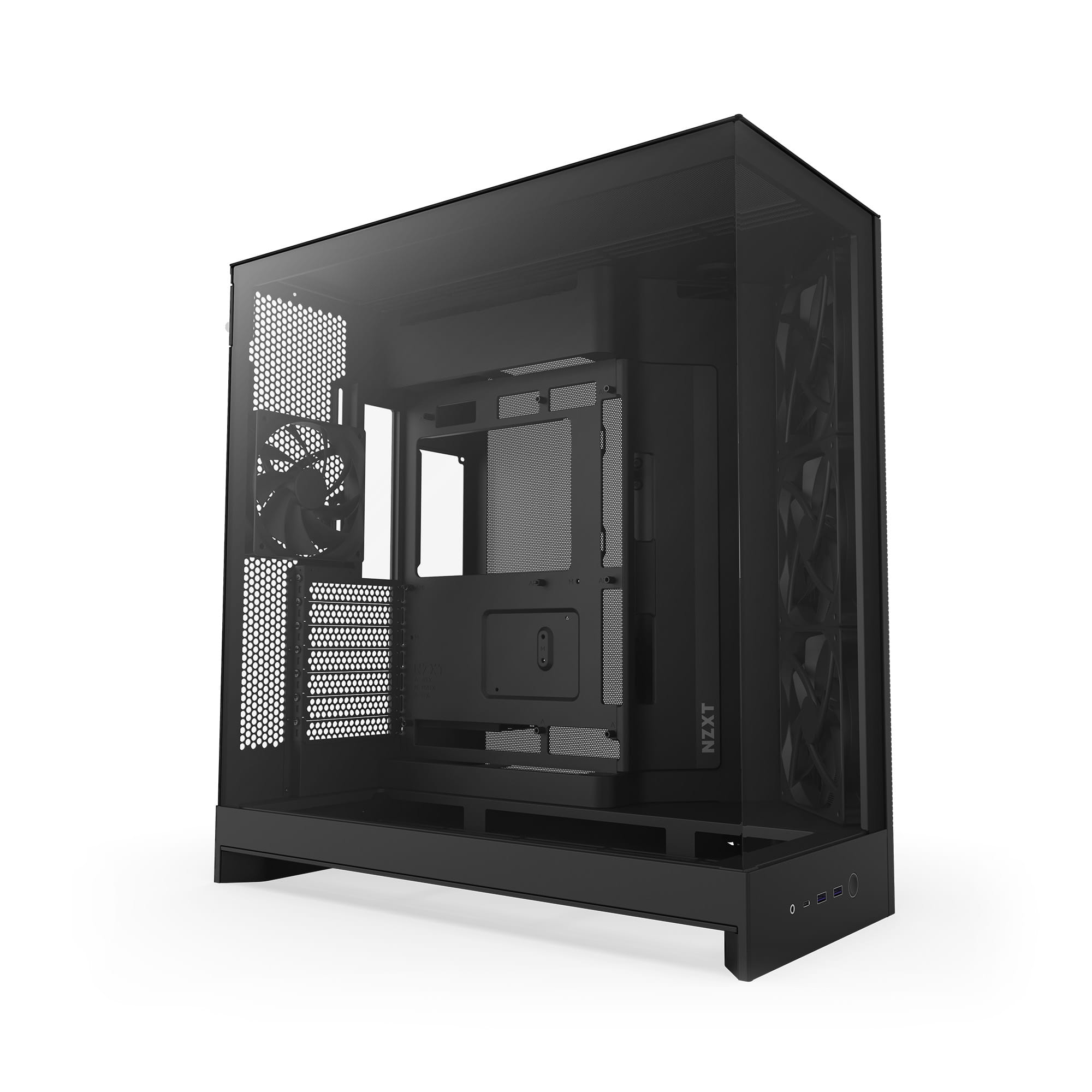 NZXT H9 Flow Large Dual-Chamber Mid-Tower ATX Airflow Case - All Black