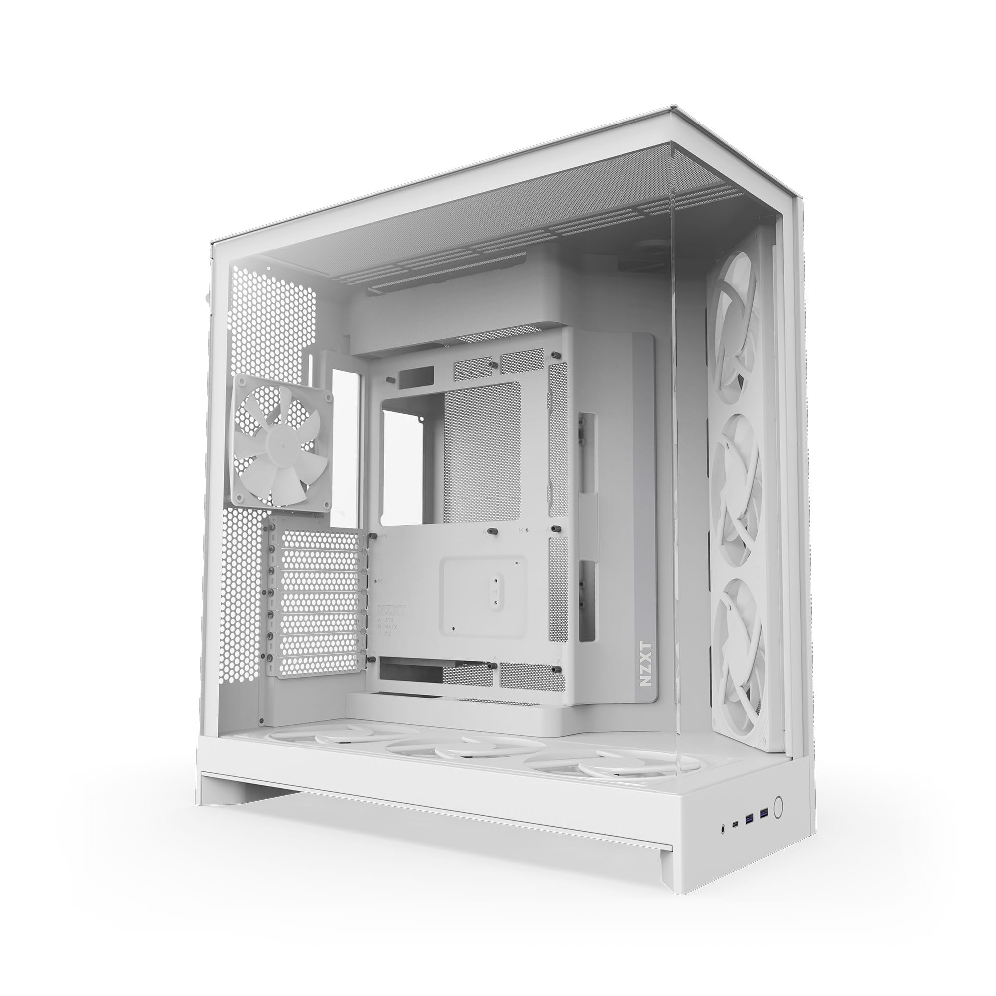 NZXT H9 Flow RGB+ Large Dual-Chamber Mid-Tower ATX Airflow Case with RGB and Control Hub - All White