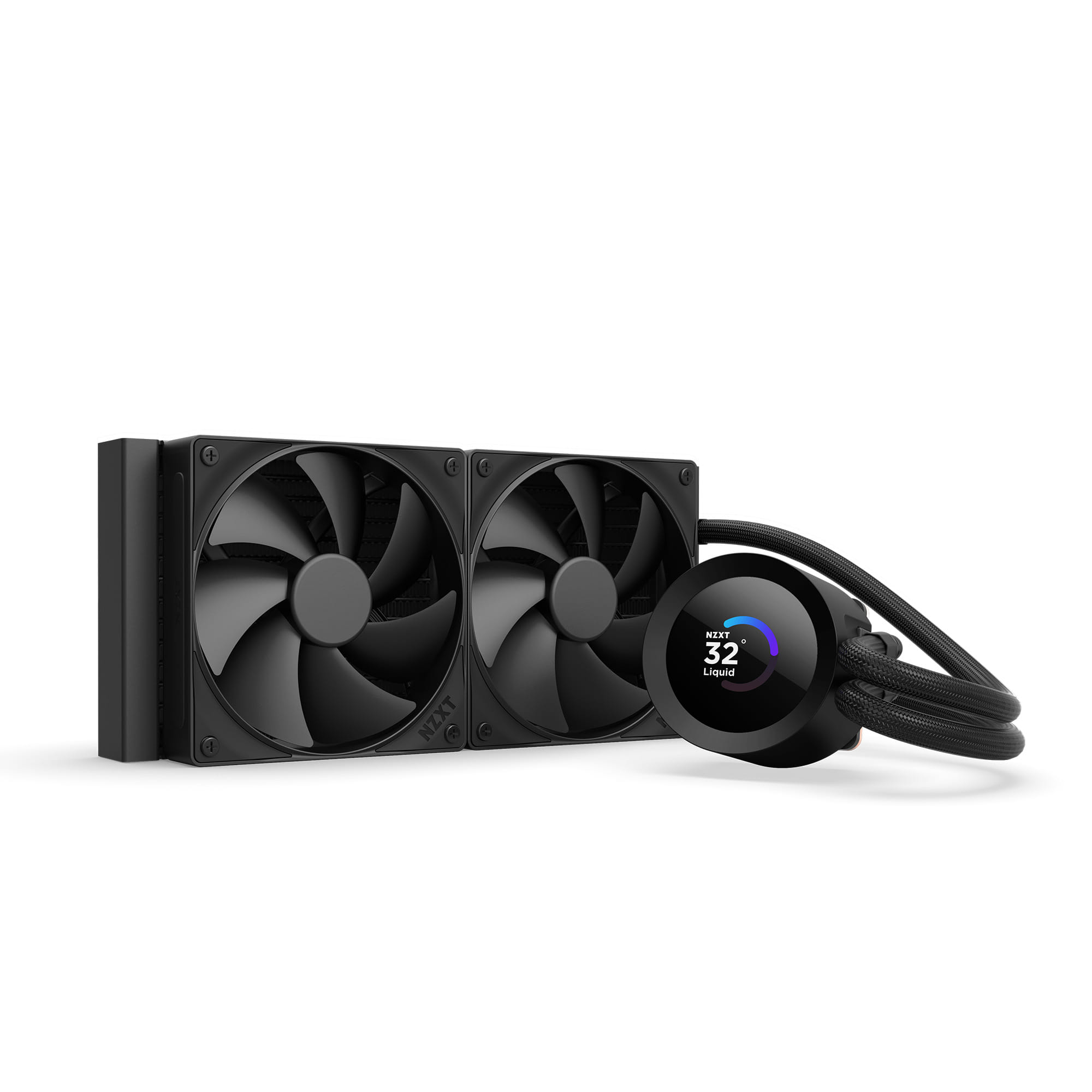 NZXT Kraken Plus V2 240mm All-In-One Liquid CPU Cooler With 1.54" LCD - Black