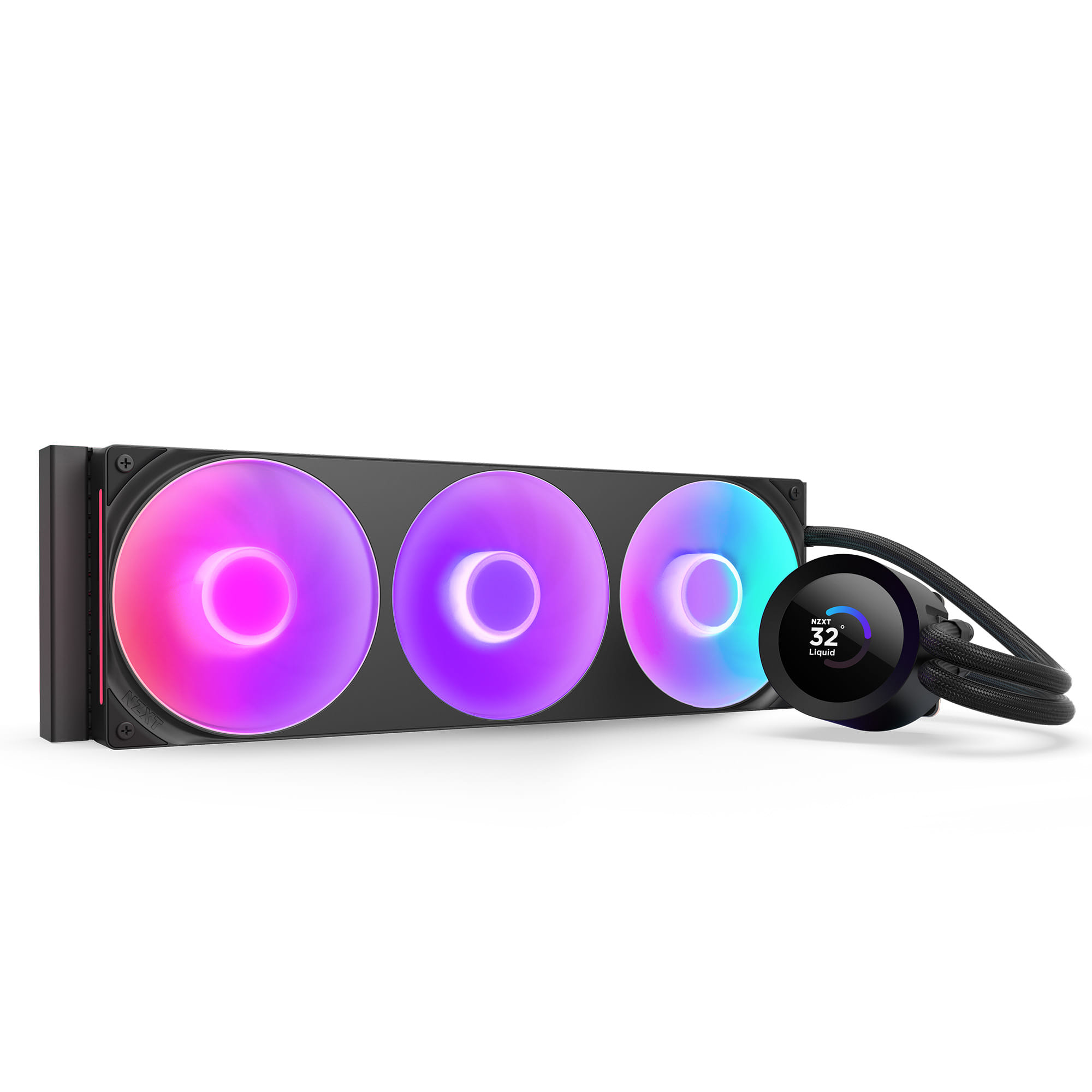 NZXT Kraken Plus RGB 360mm All-In-One Liquid CPU Cooler With 1.54" LCD - Black