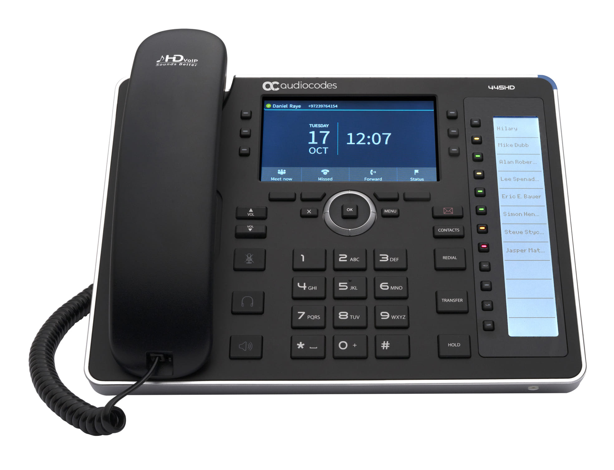Audiocodes 445HD IP POEphn 2X GBE 4.3″ Clr Scrn