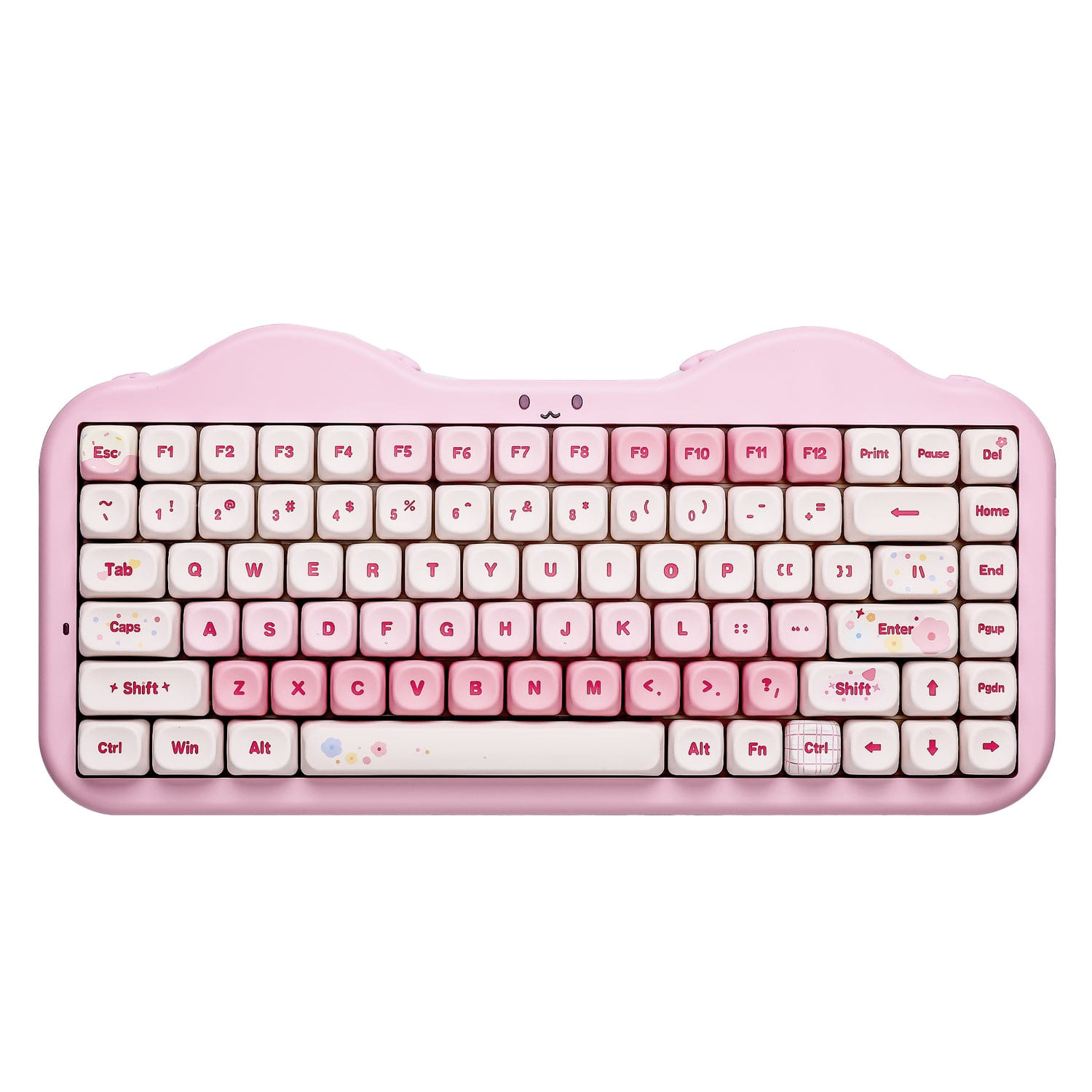 YUNZII C75 Cake Meow Hot-Swap Wireless Mechanical Pink Keyboard - Candy Linear Switch