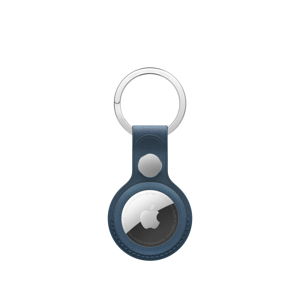 AirTag FineWoven Key Ring Pacific Blue