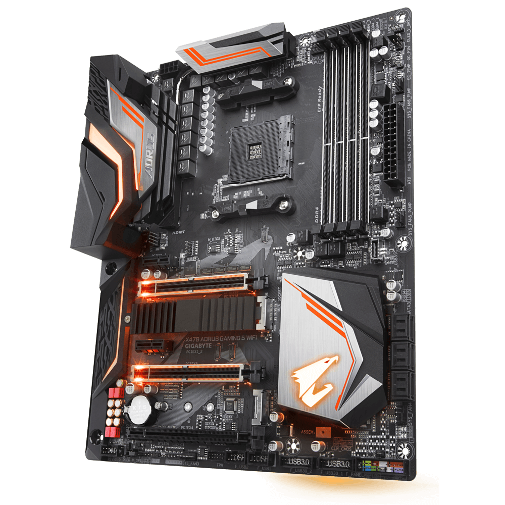 Manufacture Refurbished Gigabyte X470 AORUS GAMING 5 WIFI, AM4 Mainboard