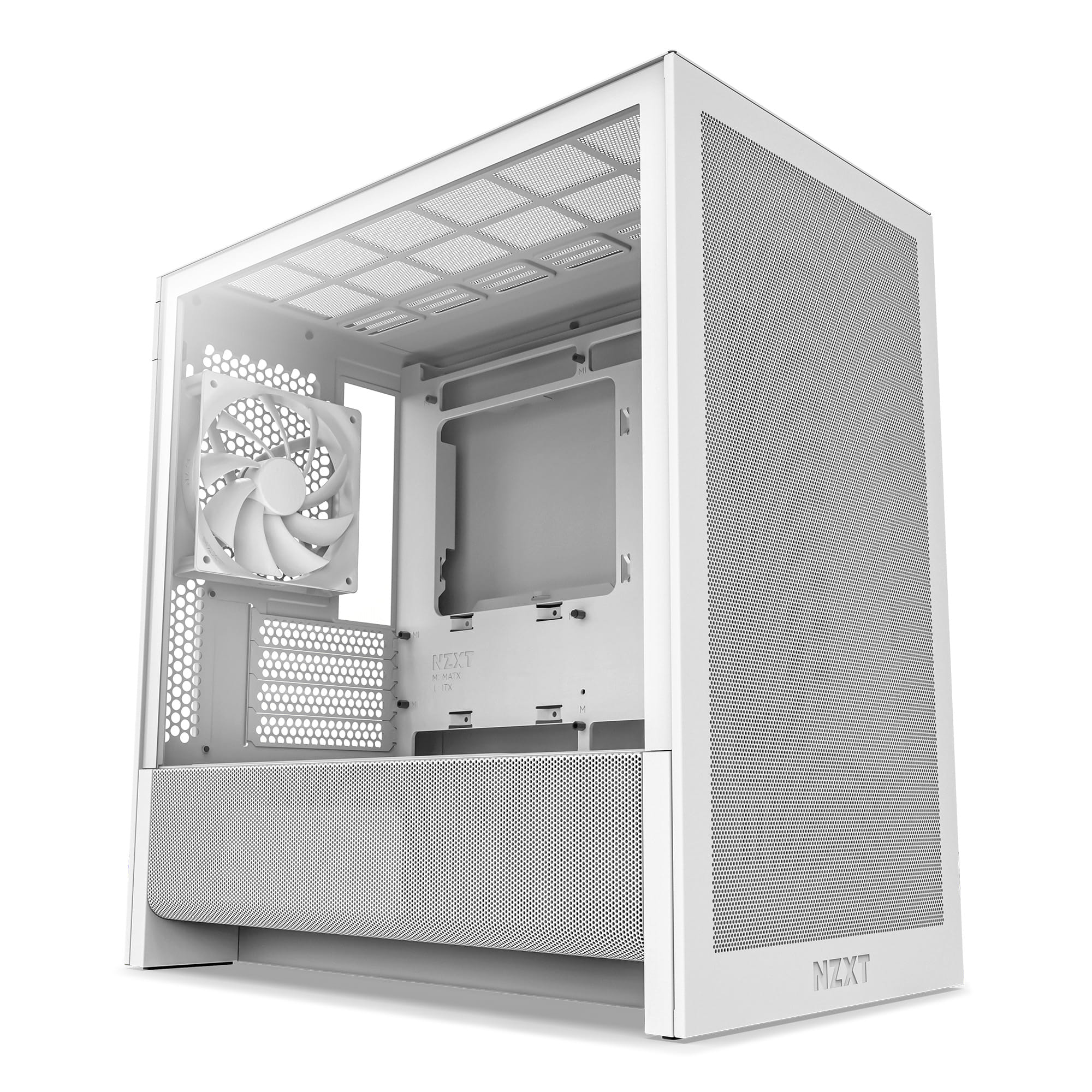 NZXT H3 Flow 2025 Micro-ATX Airflow Case - All White