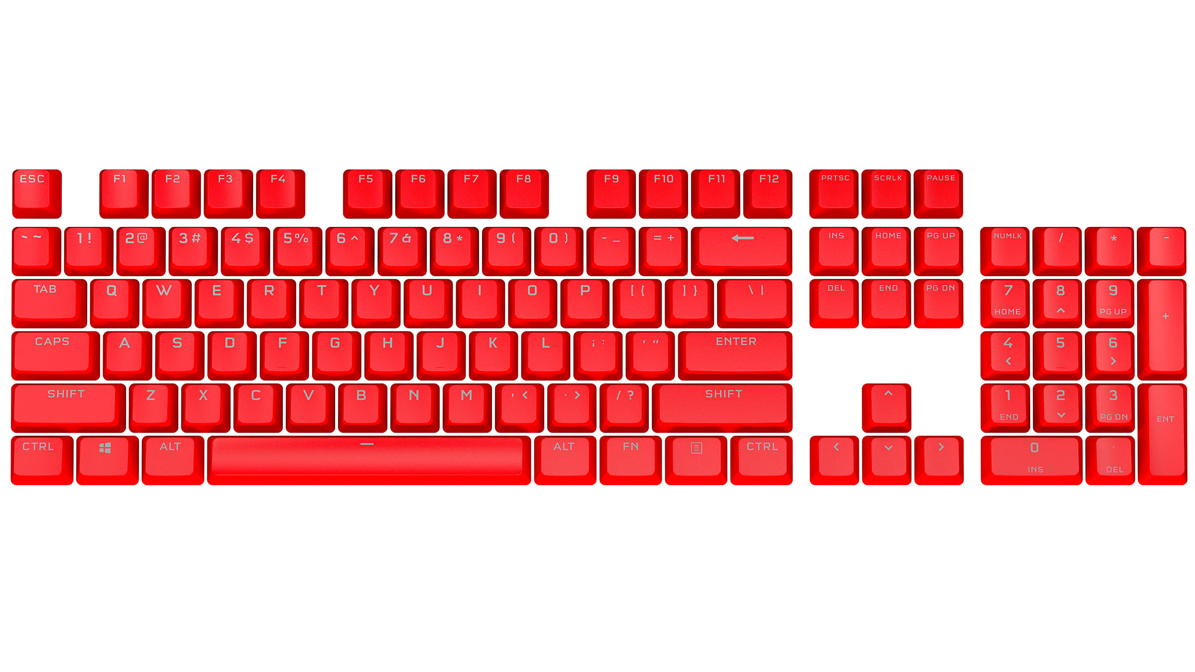 CORSAIR PBT Double-Shot Pro Keycap Mod Kit, Red