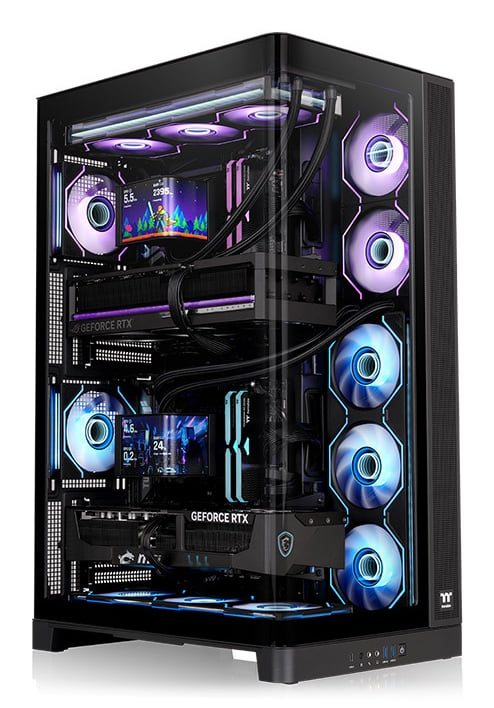 Thermaltake CAPO X Curved Tempered Glass Dual System Micro-ATX Case - Black