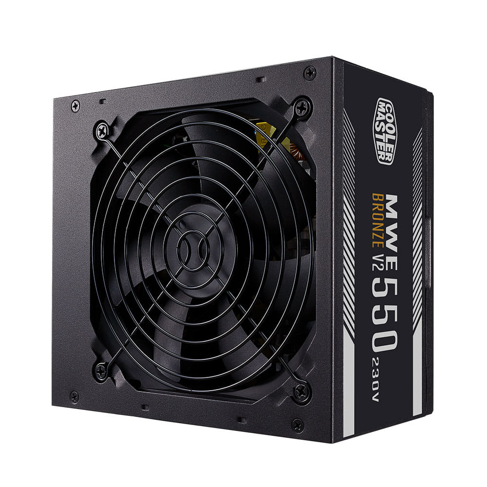 Coolermaster MWE 550 Bronze V2 230V 550W ATX Power Supply Unit Black

