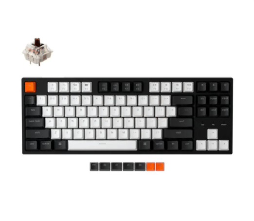 Keychron C1 USB Hot-Swappable RGB TENKEYLESS Keyboard Brown Switch