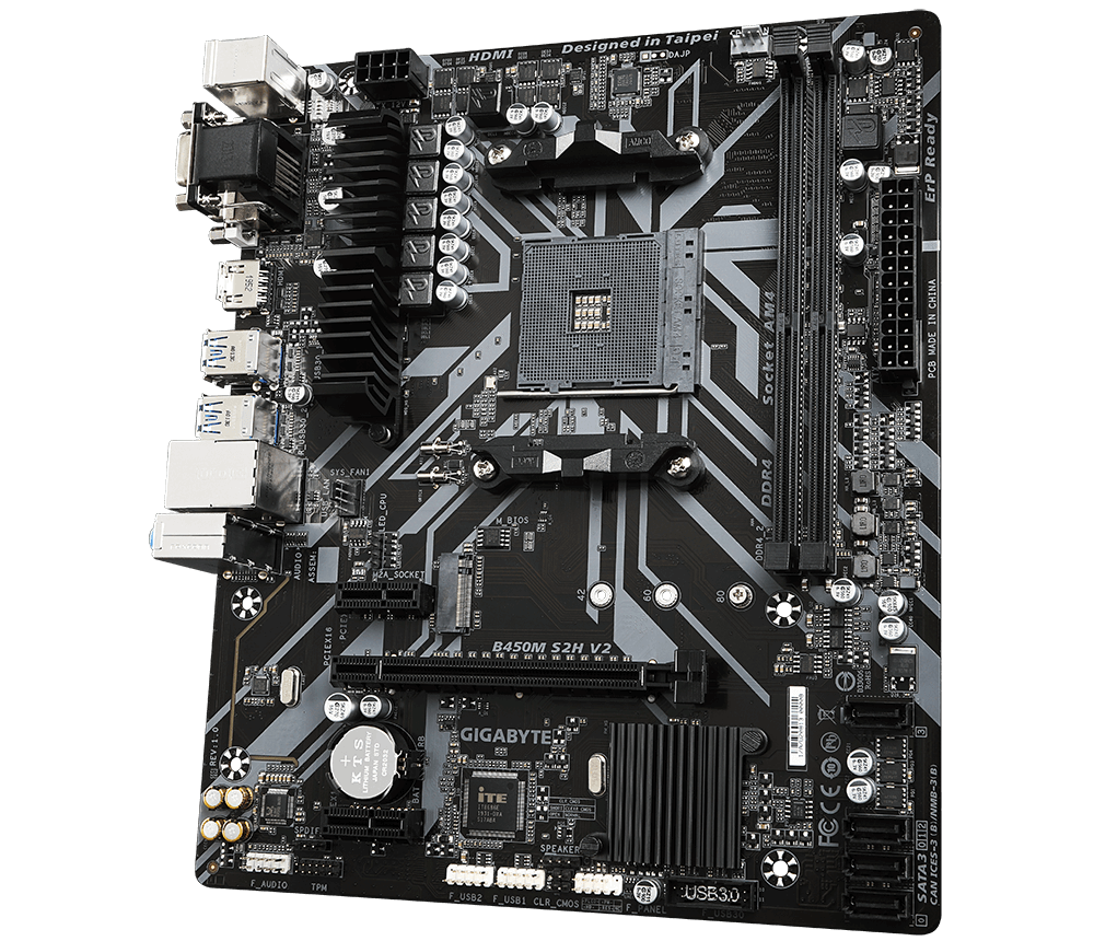 Manufacturer Refurbished Gigabyte B450M-S2H V2 AM4 Motherboard