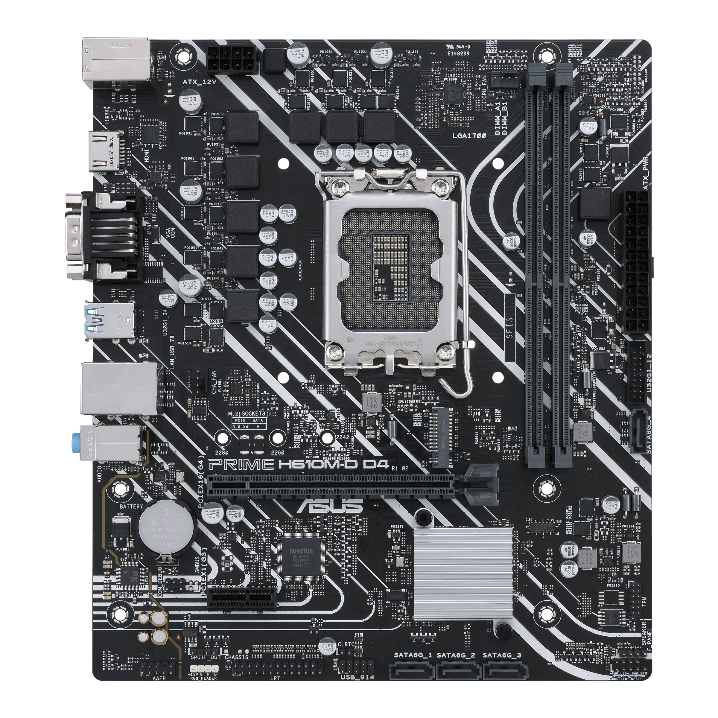Asus Prime H610M-D D4-CSM DDR4 LGA 1700 Micro-ATX Motherboard