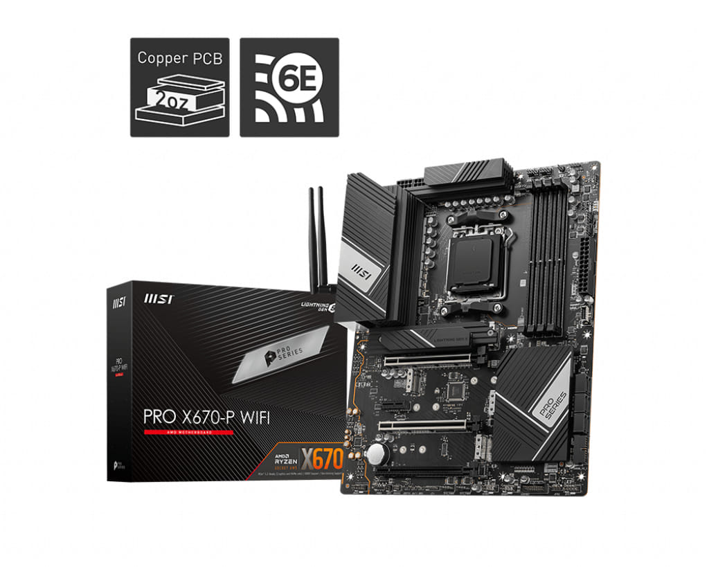 MSI PRO X670-P WiFi ATX AM5 Motherboard