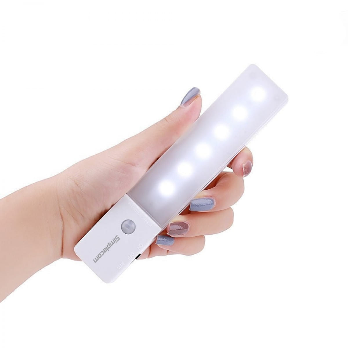 Simplecom Rechargeable Infrared Motion Sensor LED - Cool White