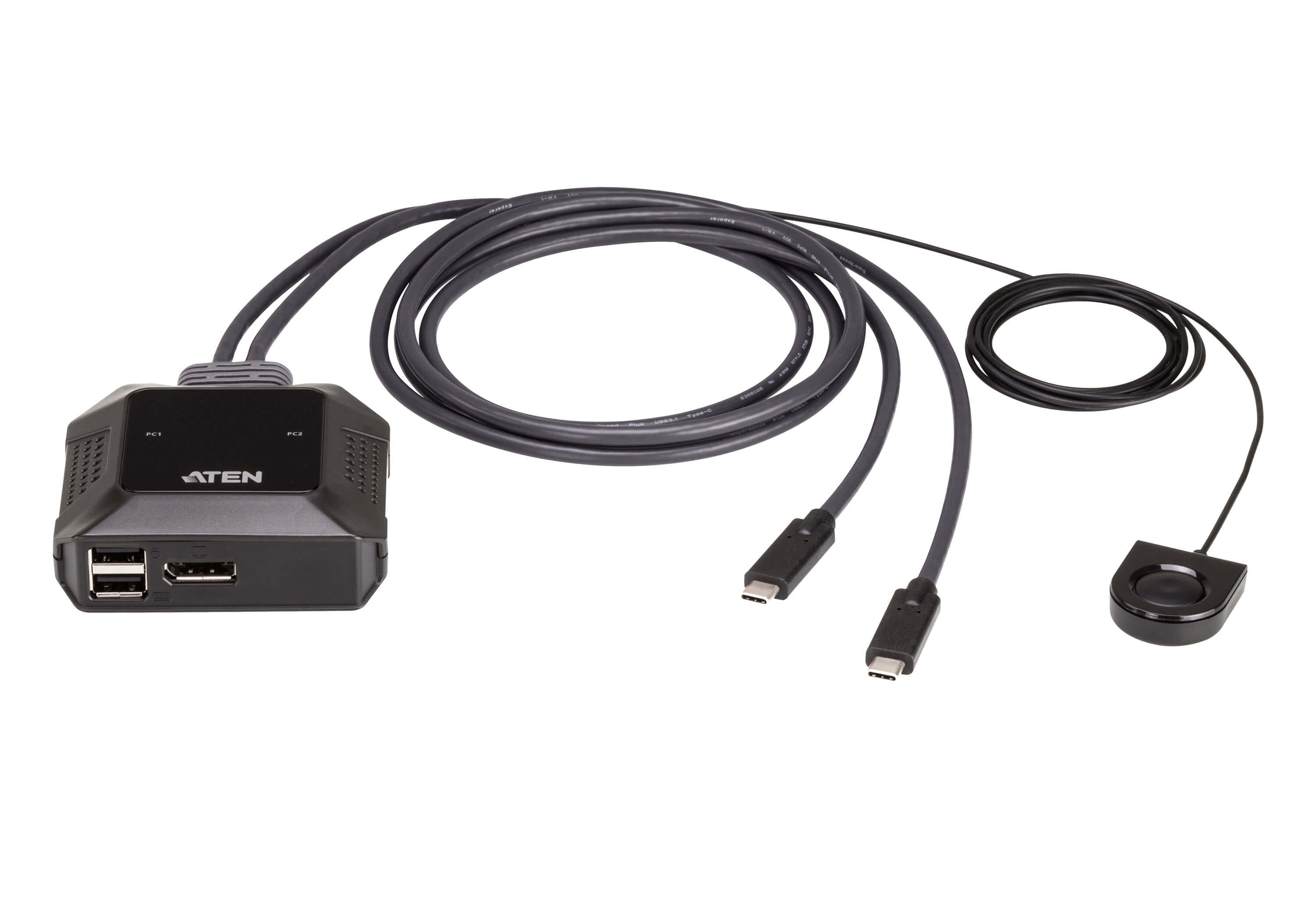 Aten 2-Port 4K USB-C DisplayPort Cable KVM Switch