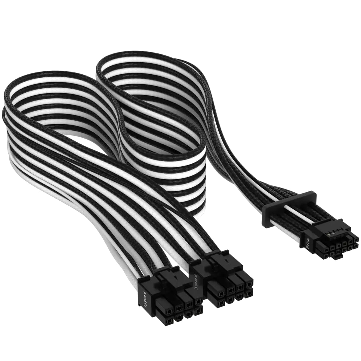 Corsair PCIe5 600W 12VHPWR Cable - White and Black
