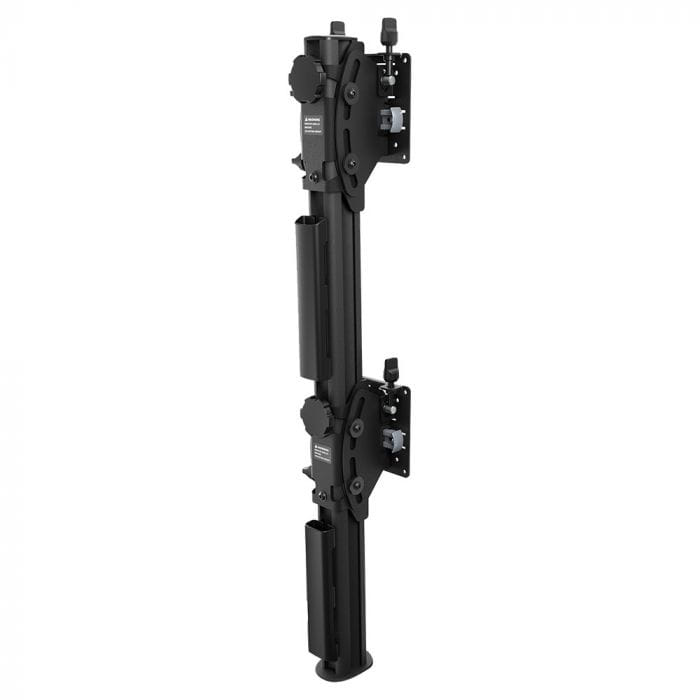 Atdec AWMS-2-BT75 Dual Vertical Monitor Mount - Black