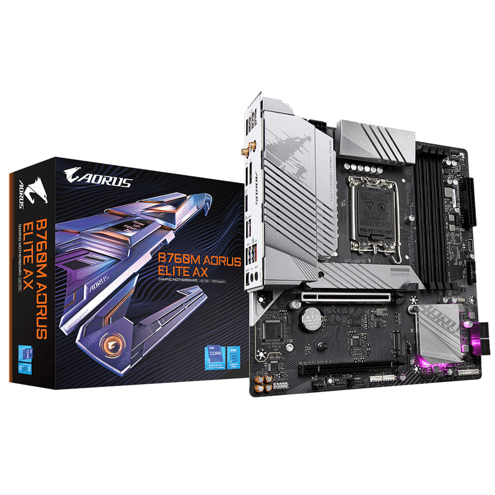 Gigabyte B760M AORUS ELITE AX Micro ATX Motherboard