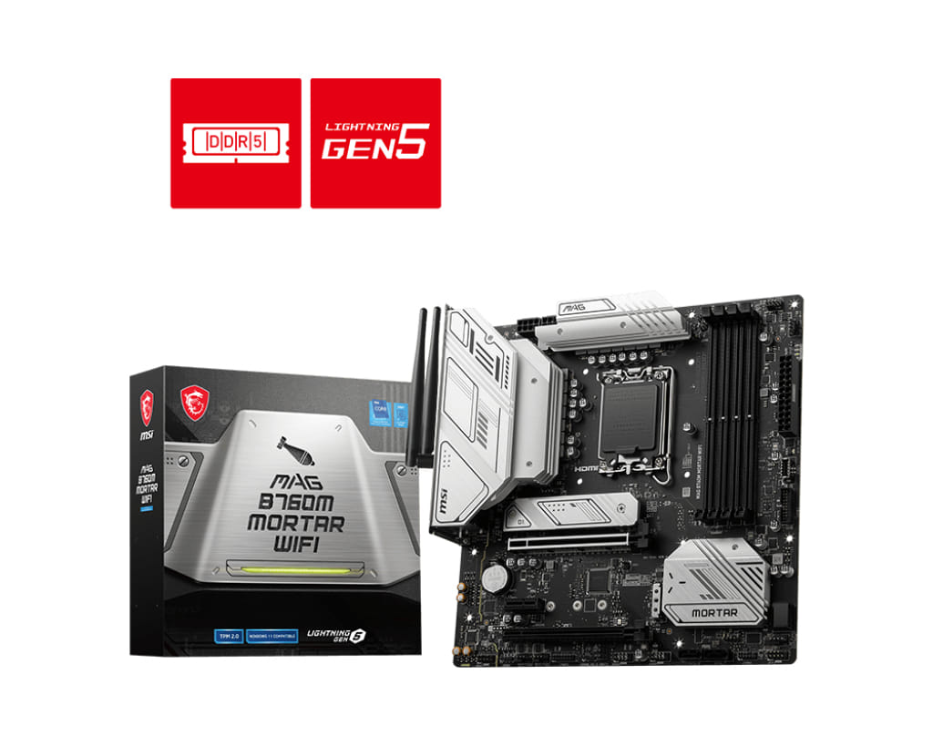MSI MAG B760M MORTAR WIFI LGA 1700 Micro-ATX Motherboard