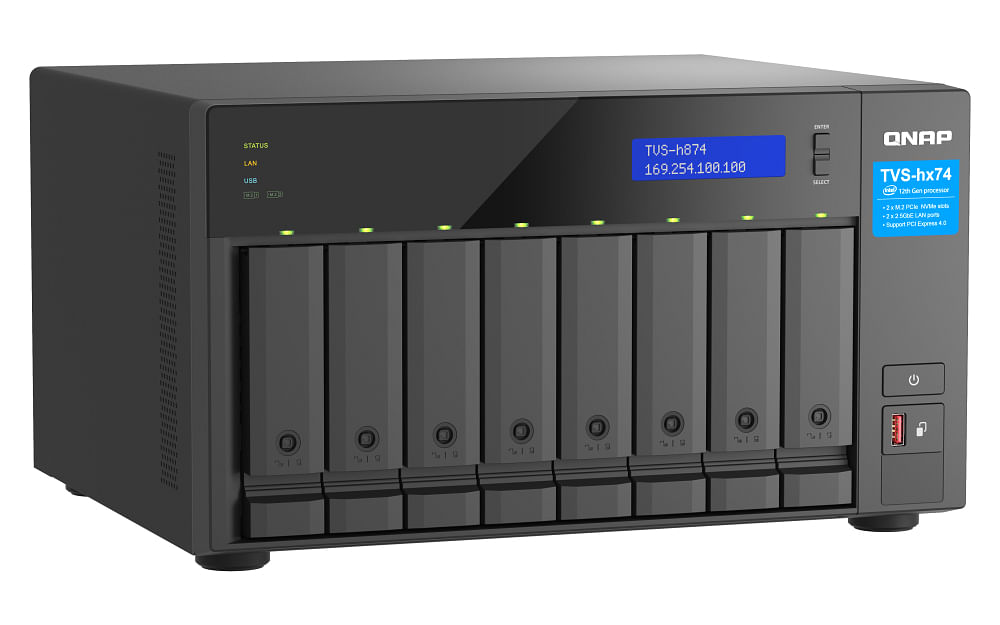 QNAP 8-Bay i9-12900E 16-core 64GB SODIMM Tower ZFS Based NAS