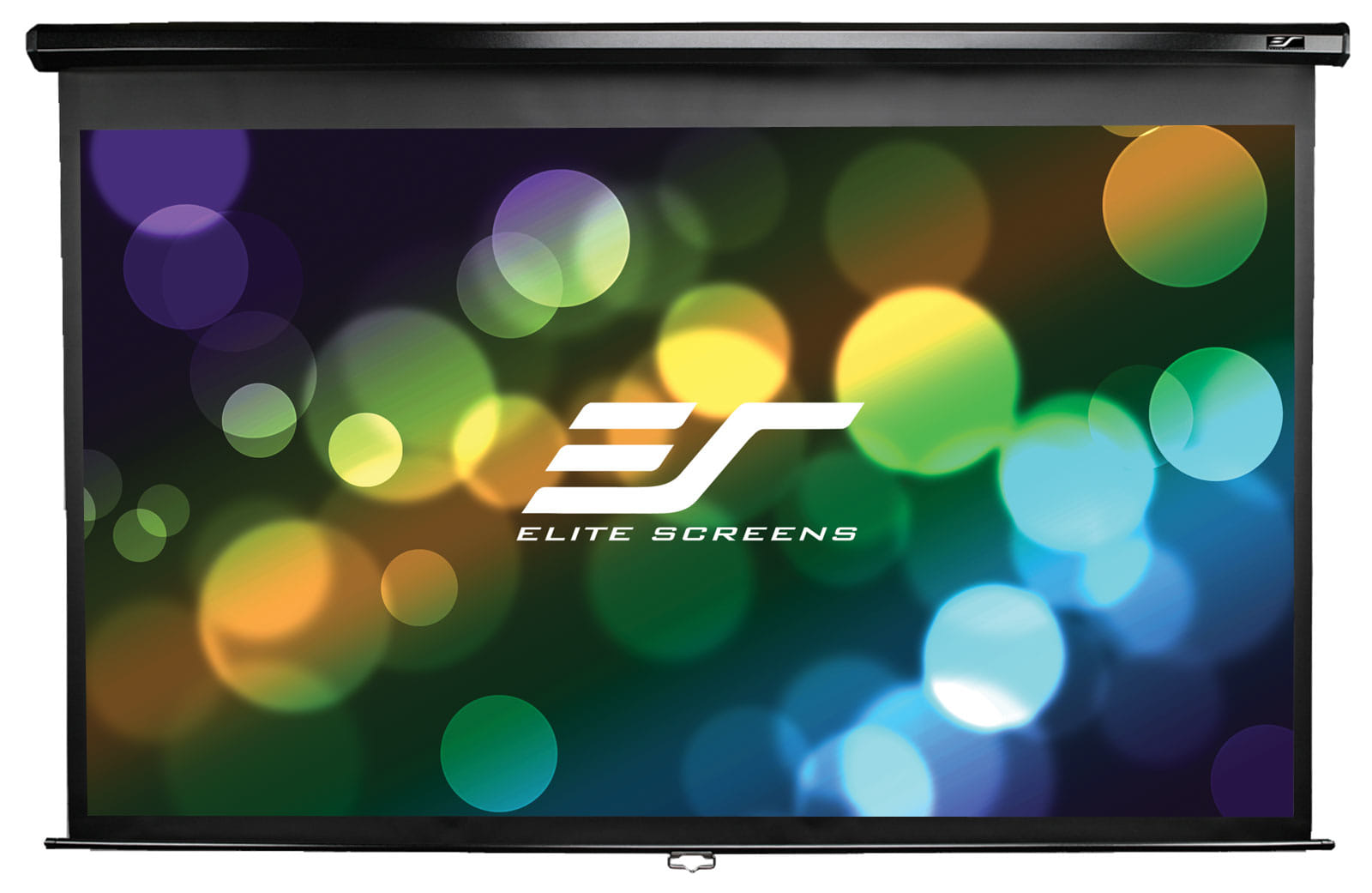 ES Manual 150" 16:9 Pull Down Projector Screen BK
