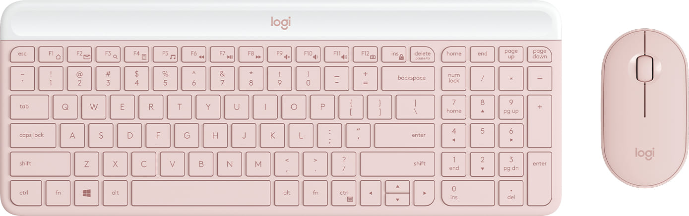 Logitech MK470 Slim Wireless Keyboard and Mouse Combo - Rose