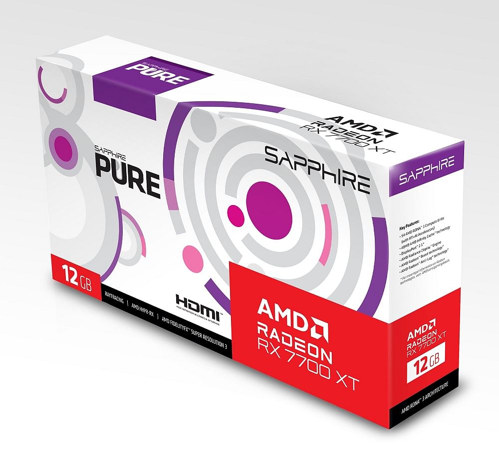 Sapphire PURE Radeon RX 7700 XT 12GB Graphics Card