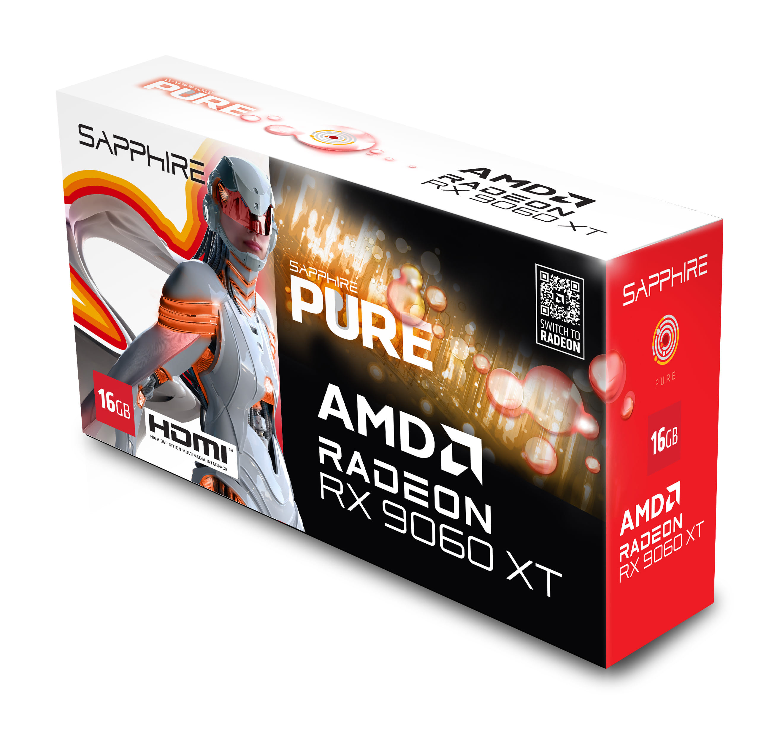 Sapphire PURE Radeon RX 9060 XT OC 16GB Graphics Card