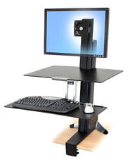 Ergotron WorkFit S Single HD With WorkSurface