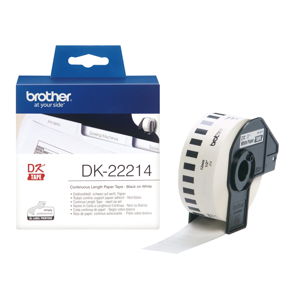 Brother White Paper Roll 12mm x 30.48mm