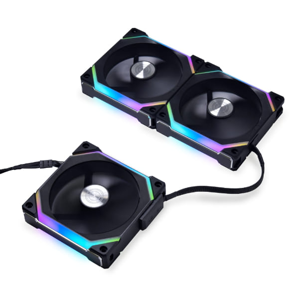 Lian Li UNI SLV2 120mm ARGB PWM 2000RPM Fan 3 Pack - Black