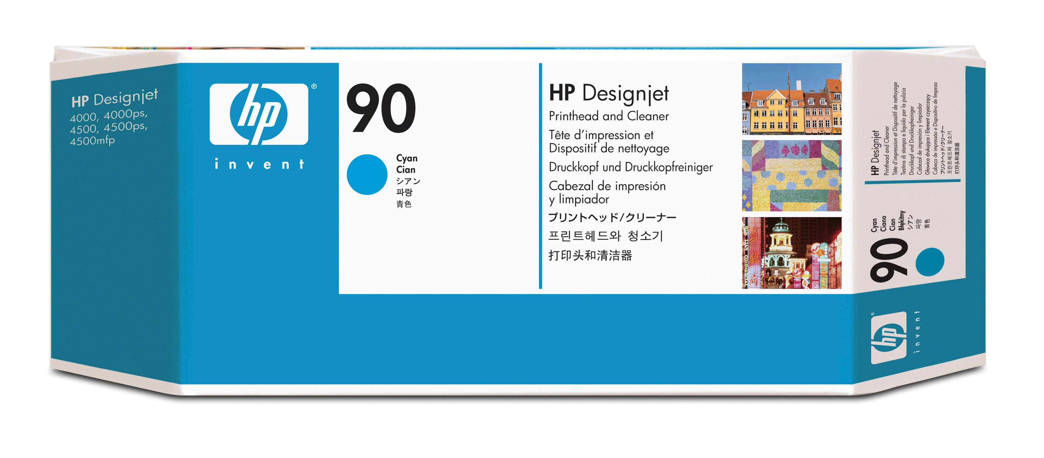 HP 90 Cyan DesignJet PrintHead And Cleaner