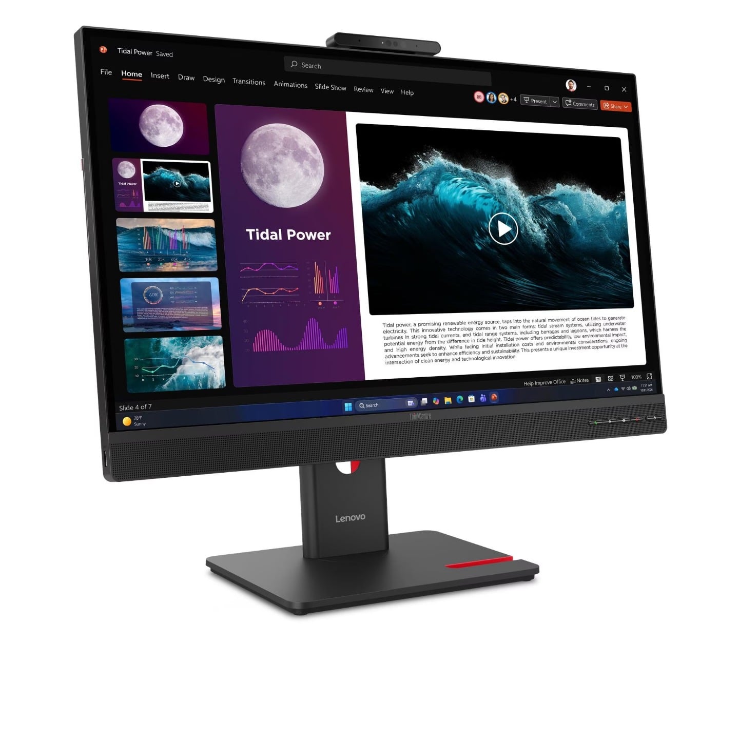 Lenovo ThinkCentre TIO27 Gen6 27" QHD IPS 5-Star Eye Comfort Monitor