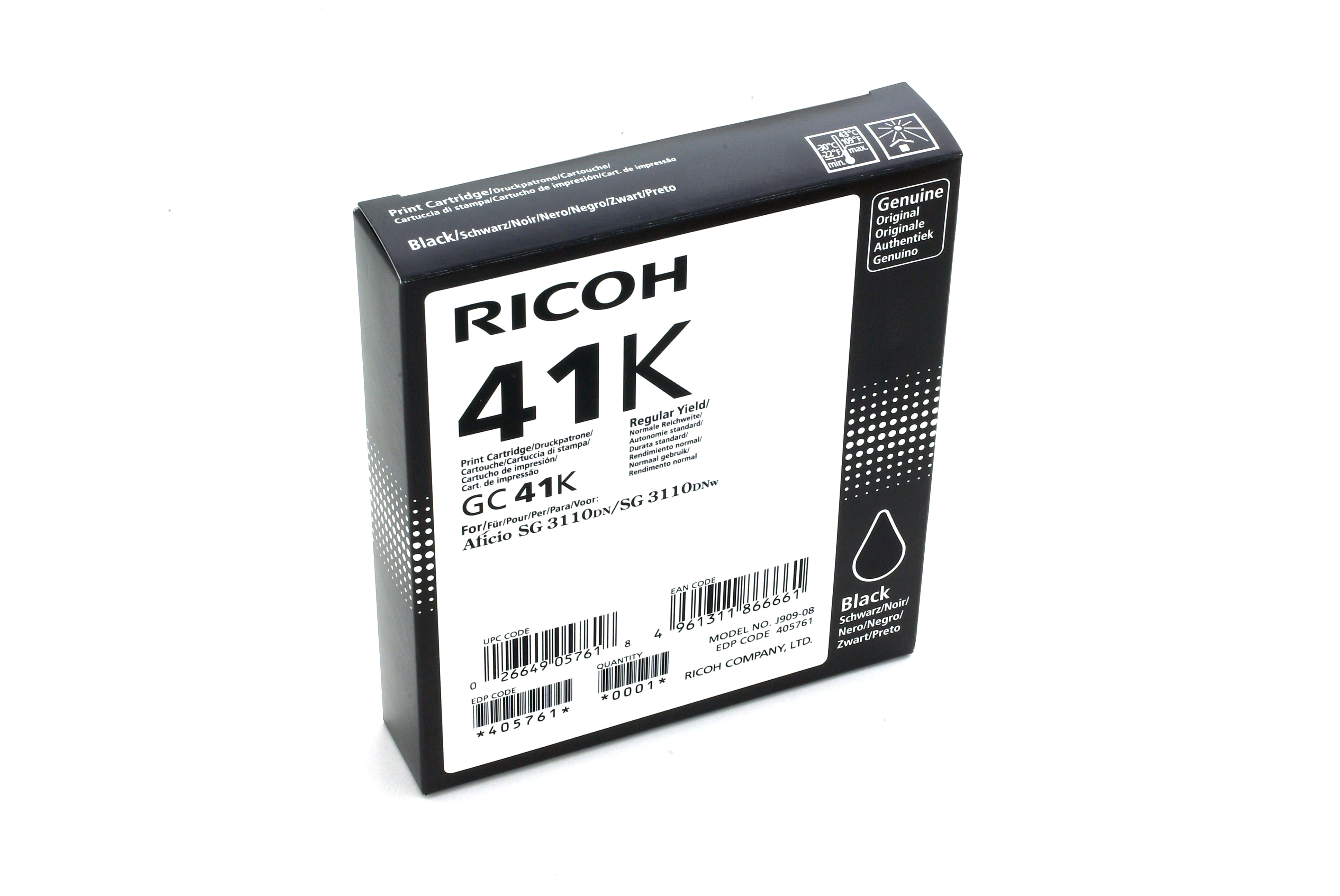 Ricoh GC 41K BK INK 2500 SG3110