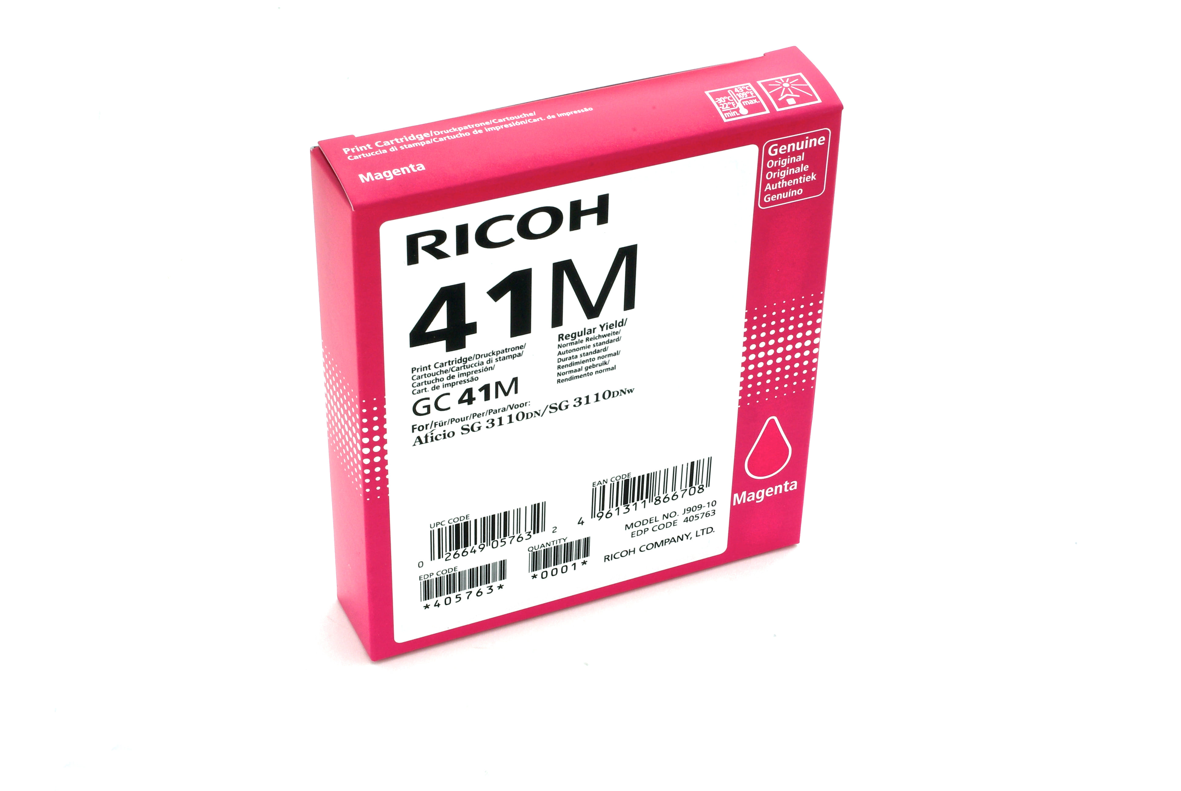 Ricoh GC 41M MAGENTA INK 2200 PP SG3110