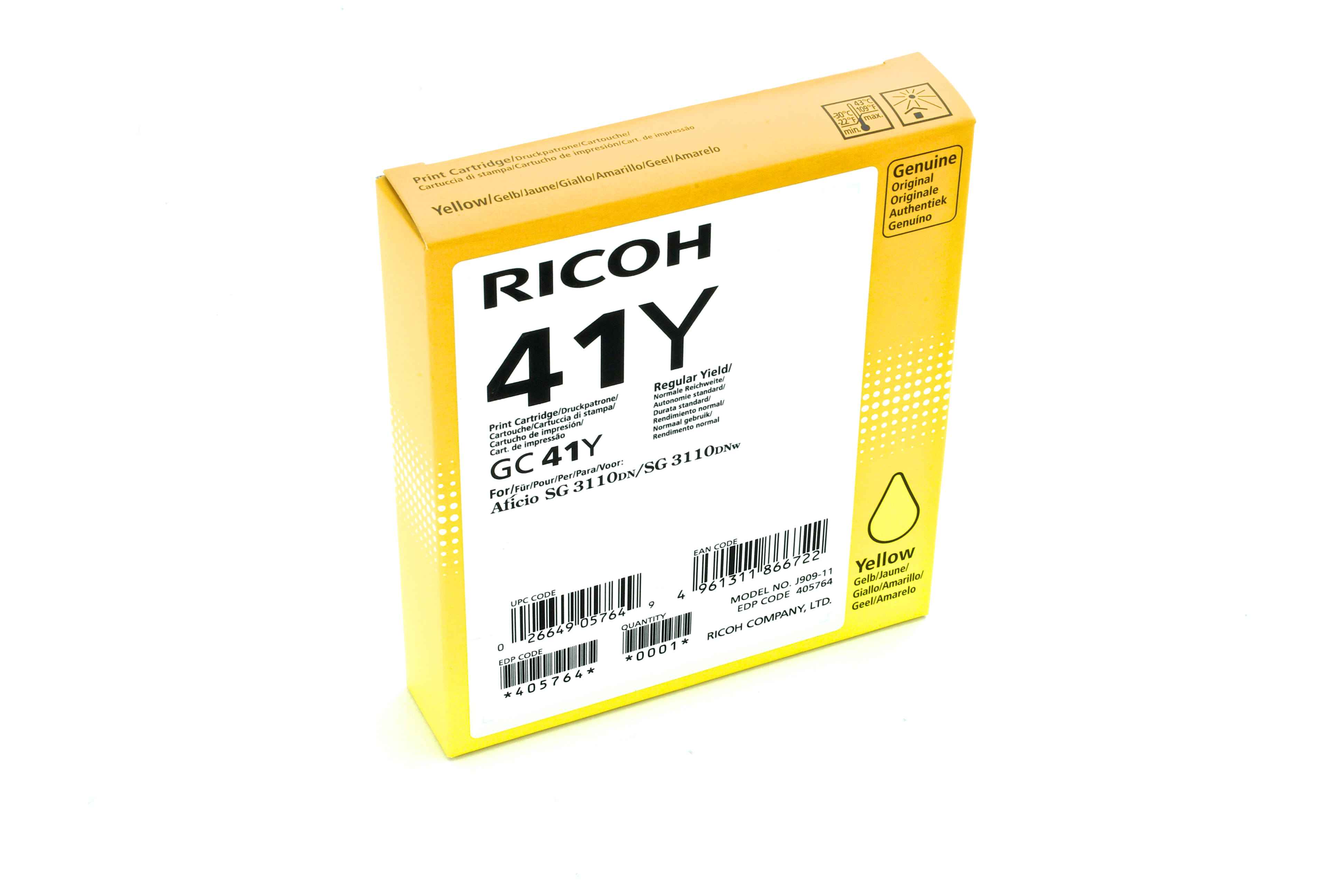 Ricoh GC 41Y YW INK 2200 PP SG3110