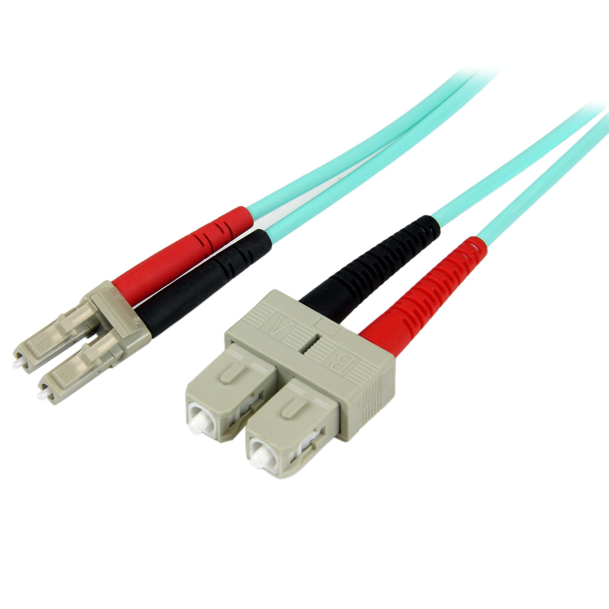 StarTech 1m Fiber Optic Cable Aqua - MM Duplex 50/125 - LSZH - LC/SC