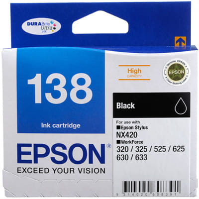 Epson 138 DURABrite Ultra - Black Ink Cartridge