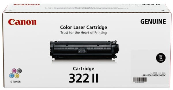 Canon 322 BK H/Y Toner Cartridge Original Black