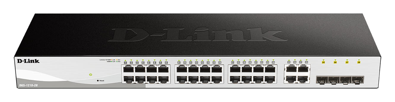 D-Link DGS-1210-28 28-Port Gigabit WebSmart Switch With 24 UTP And 4 SFP Ports
