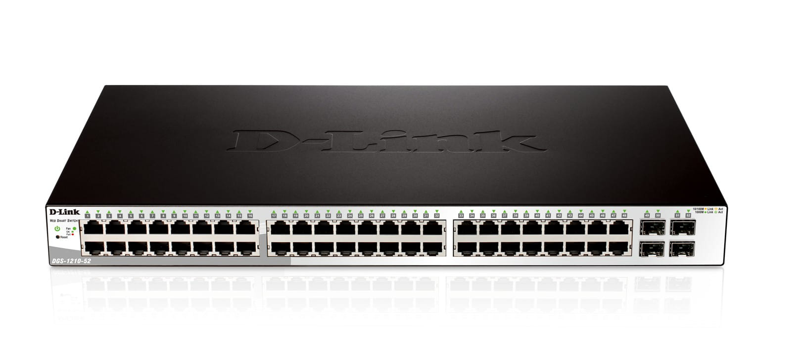 D-Link DGS-1210-52 Network Switch Managed L2 Gigabit Ethernet (10/100/1000) Black 1U