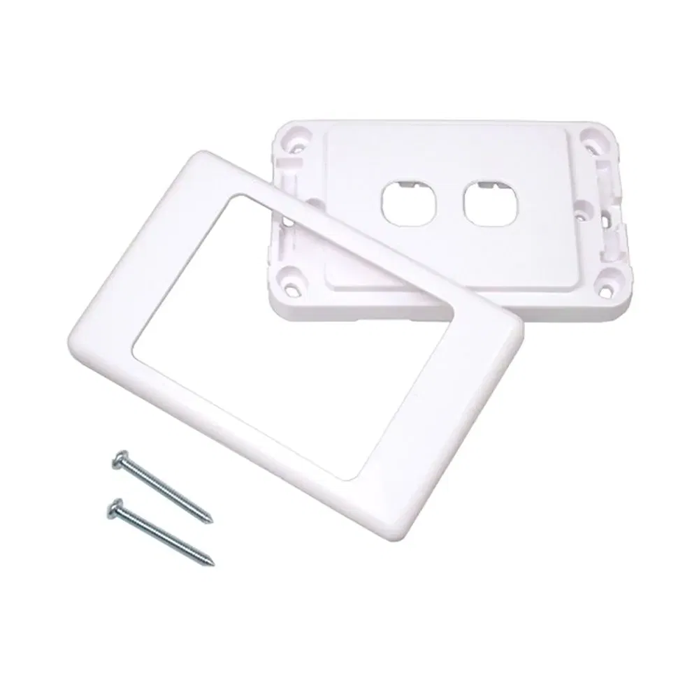 Lindy Wall Plate White 2 x Outlets