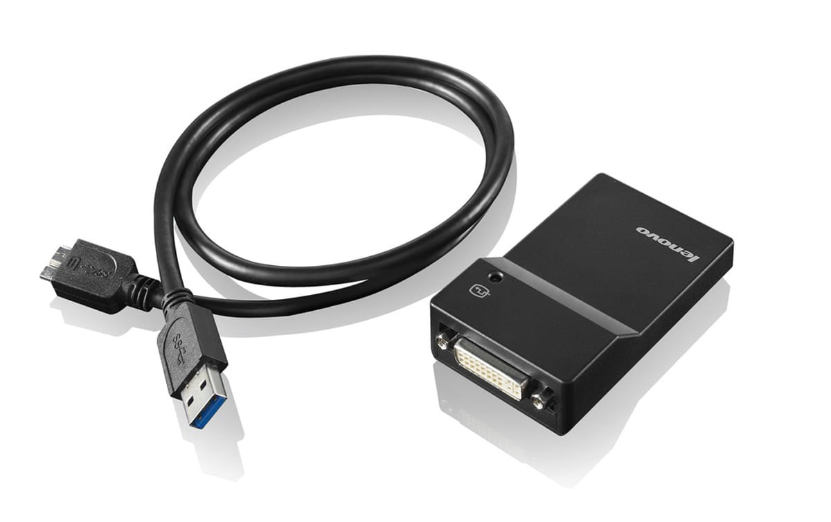 Lenovo USB 3.0 - DVI/VGA Monitor Adapter Black