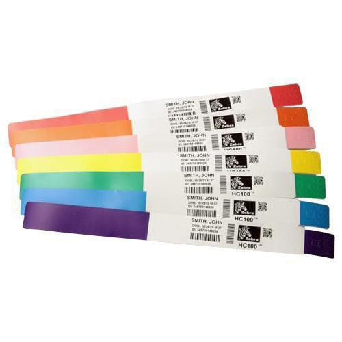 Zebra Z-Band Fun WristBand 350 Band/Cartridge - Red