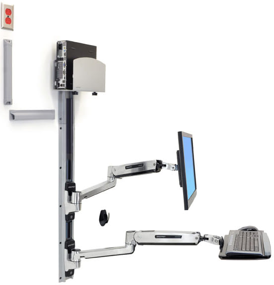 Ergotron Monitor Mount / Stand 42" Medium - Silver