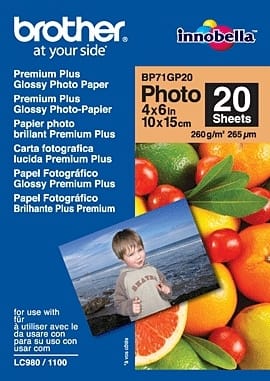 Brother BP71GP20 Premium Glossy Photo Paper White