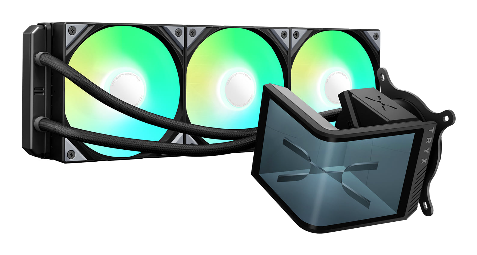 TRYX Panorama SE ARGB L-Shaped 360mm CPU Cooler - Black