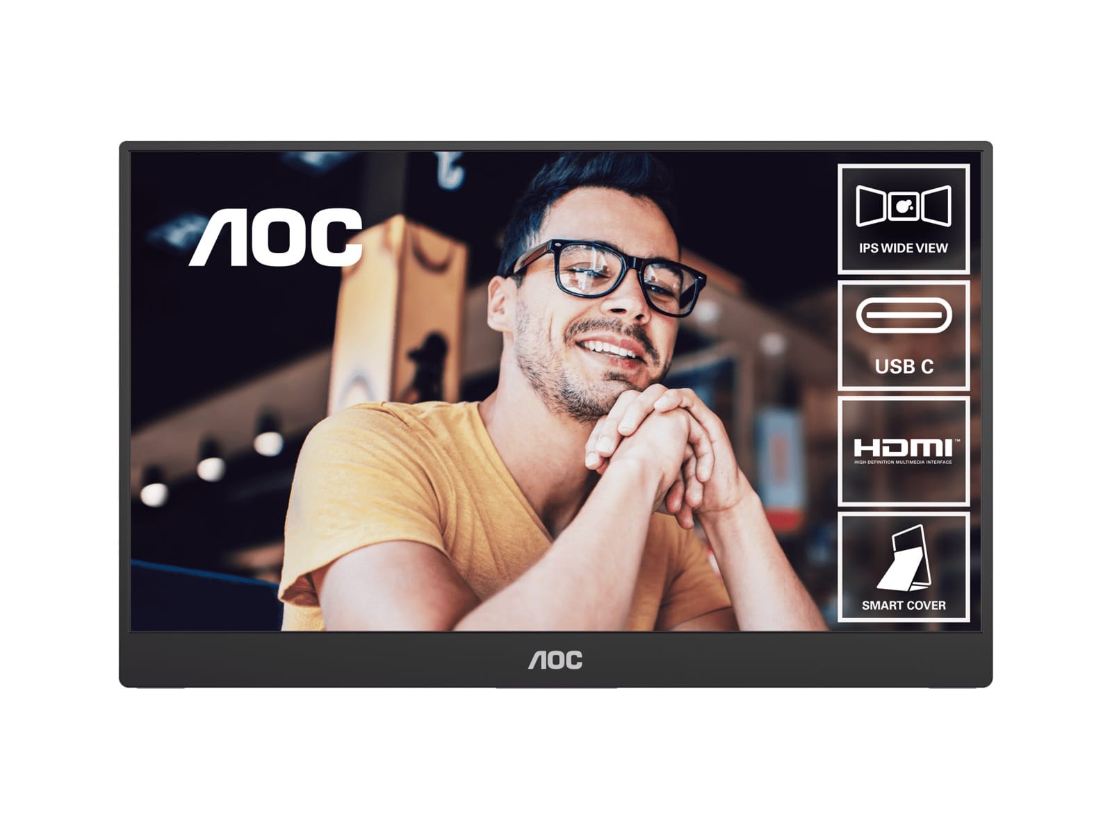AOC 16T20 15.6" FHD IPS Portable Monitor - Gaming Console Compatible