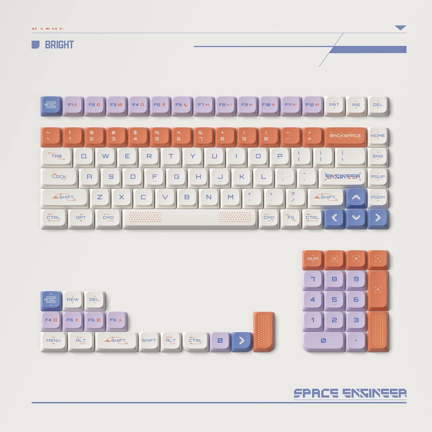 Nuphy x Keytok LP Space Engineer nSA Bright Keycps