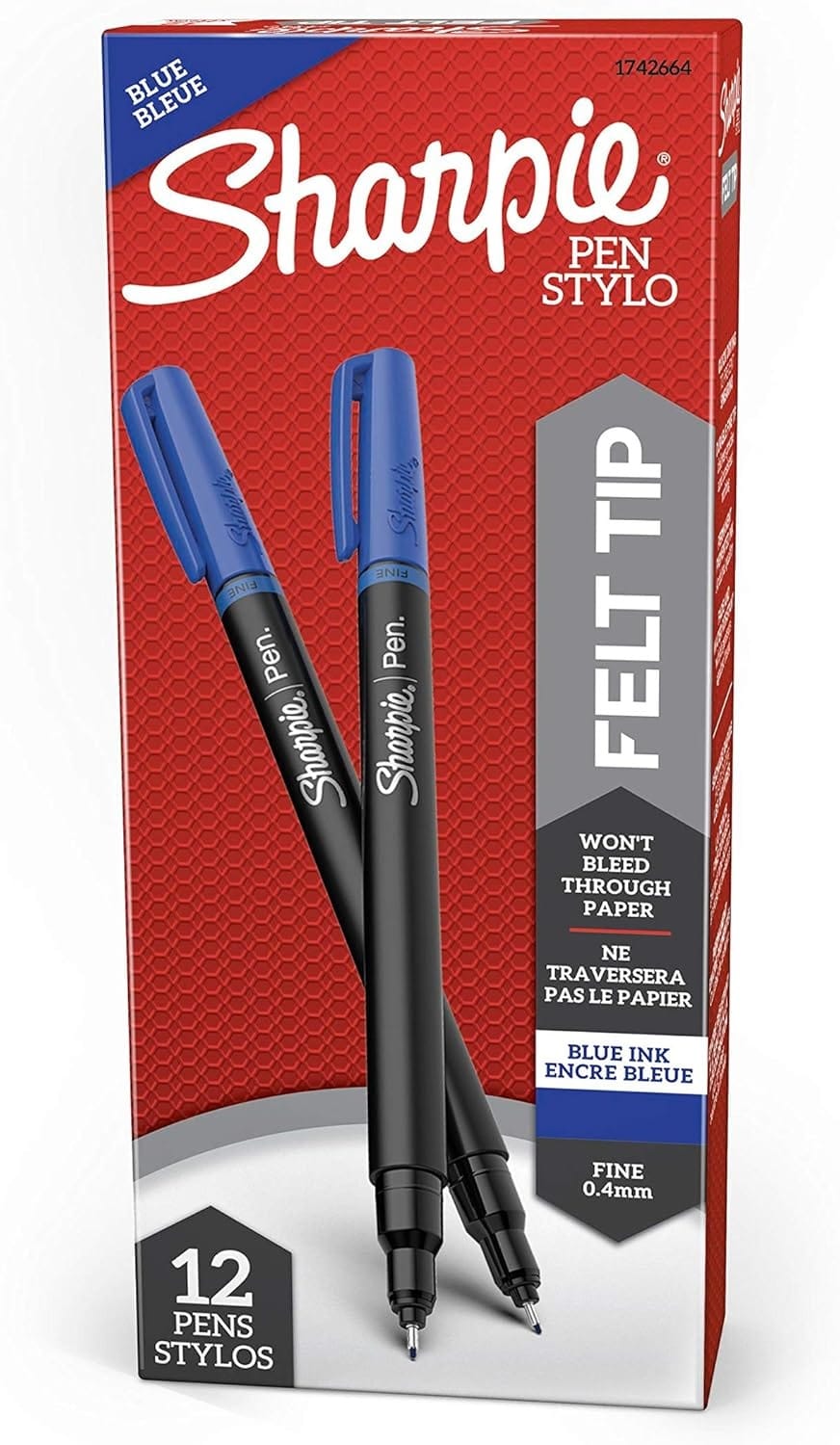 Sharpie Fine Liner 0.4mm 12 Pcs. Pen - Blue